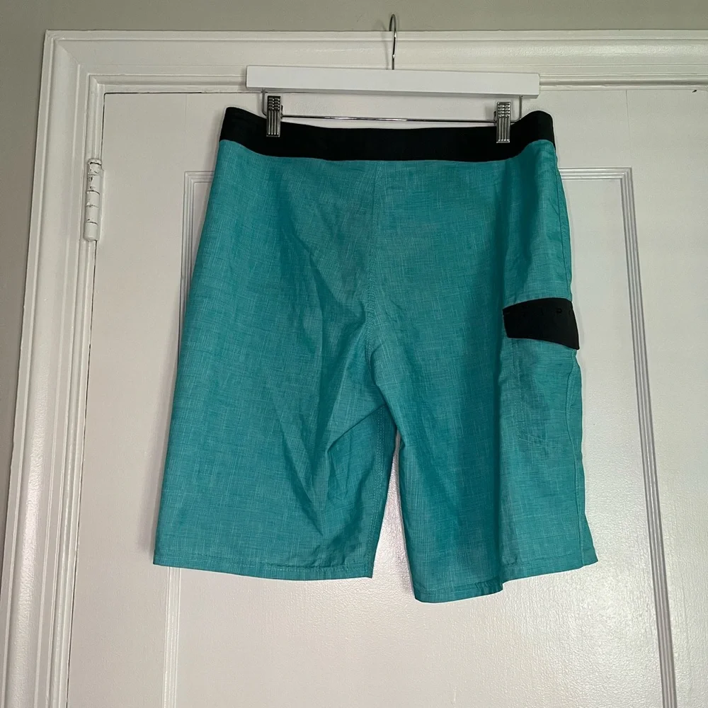 Rip Curl Board Shorts Mens 31 Teal Black Surf Swim Trunks